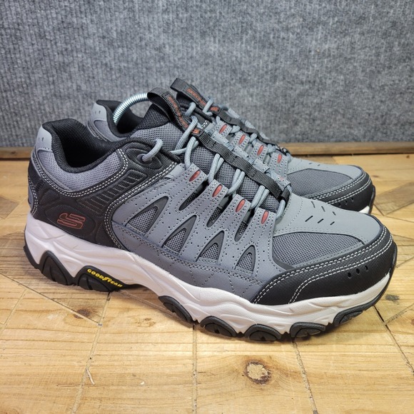 Skechers After Burn M.Fit 2.0 Men's13 WW WIDE Shoes Charcoal Gray NEW